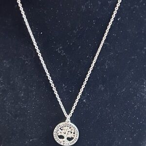 Elegant Silver Tree Pendant Necklace
